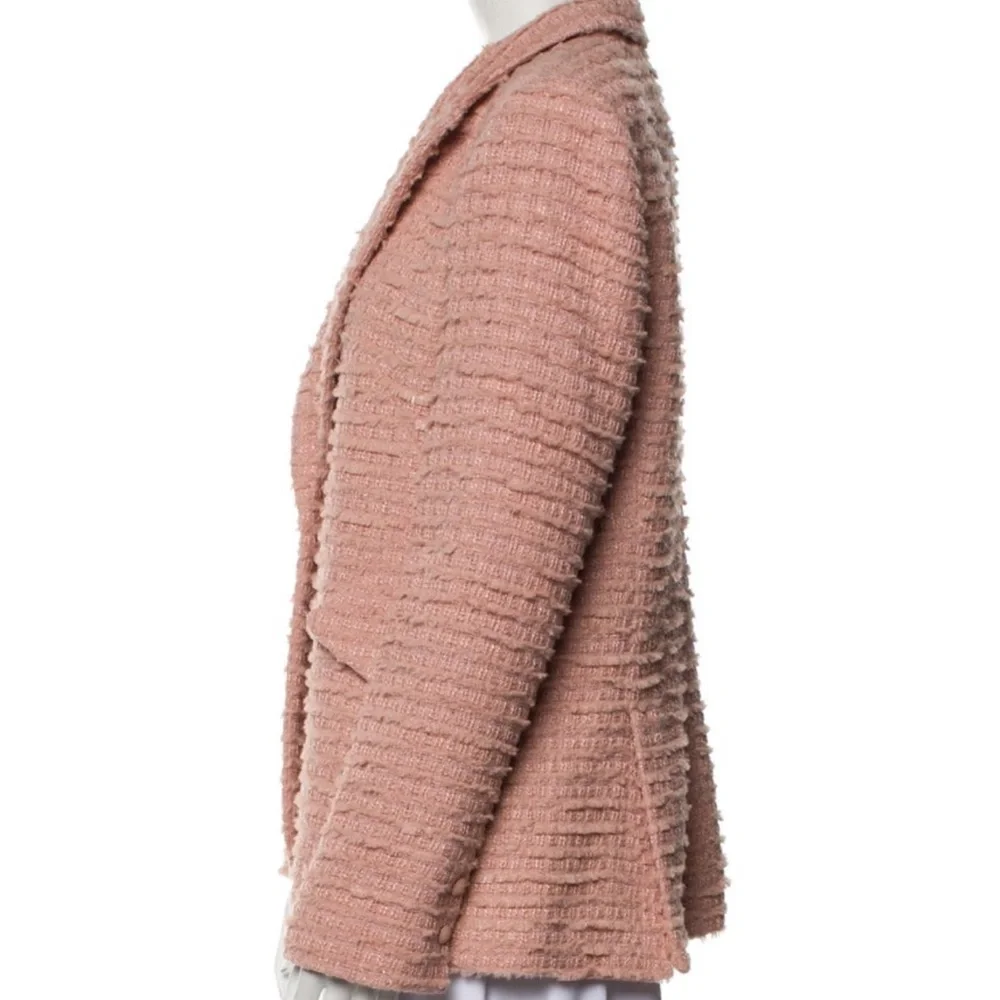 L'Agence Chamberlain Metallic Tweed Blazer Dusty Rose - Picture 8 of 11